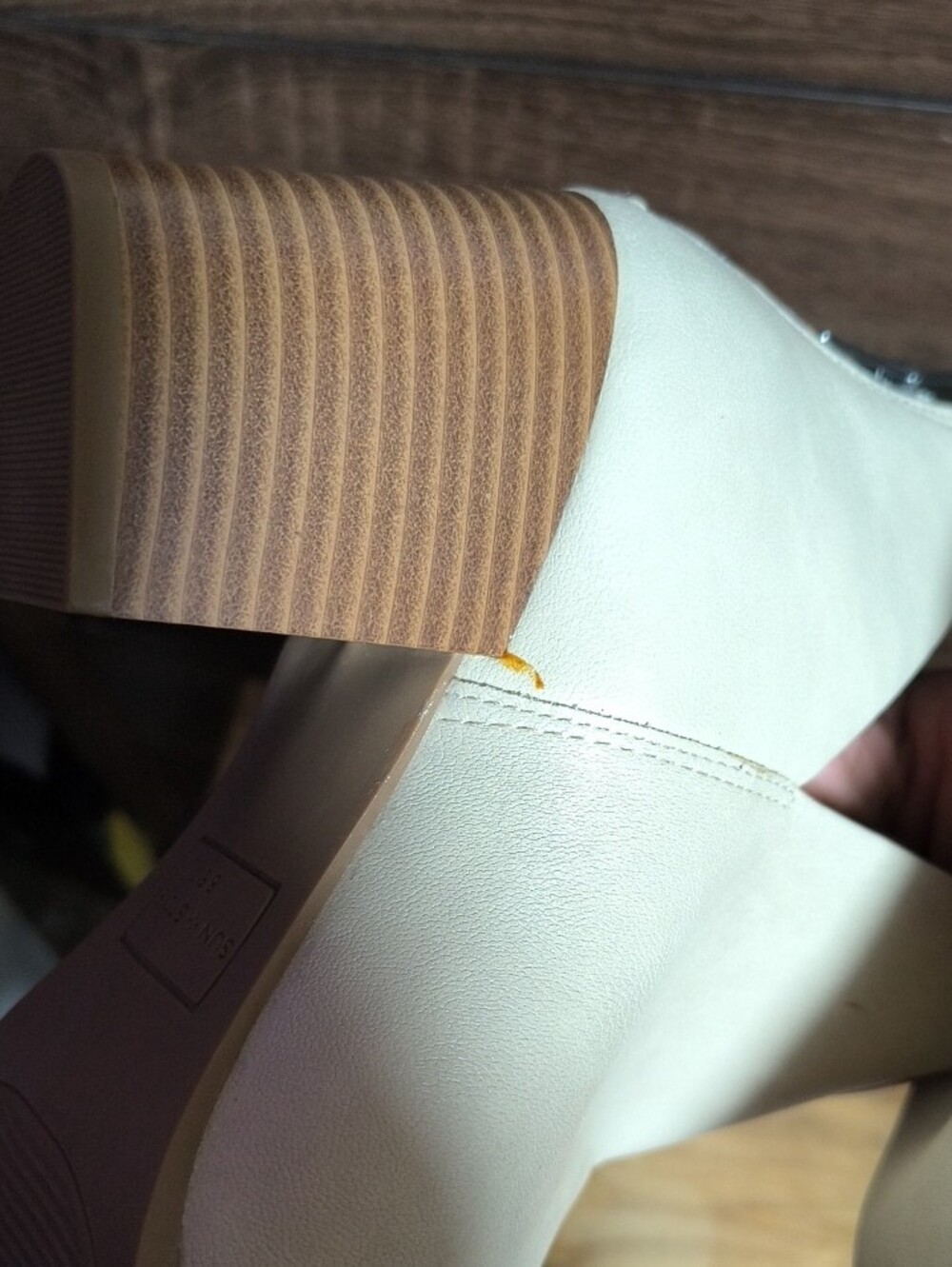 Sun + Stone Cream Pointed Toe Ankle Booties - Picture 5 of 7